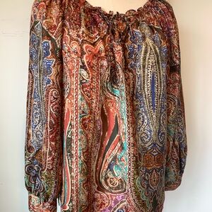 Ralph Lauren Multicolor Silk Blouse